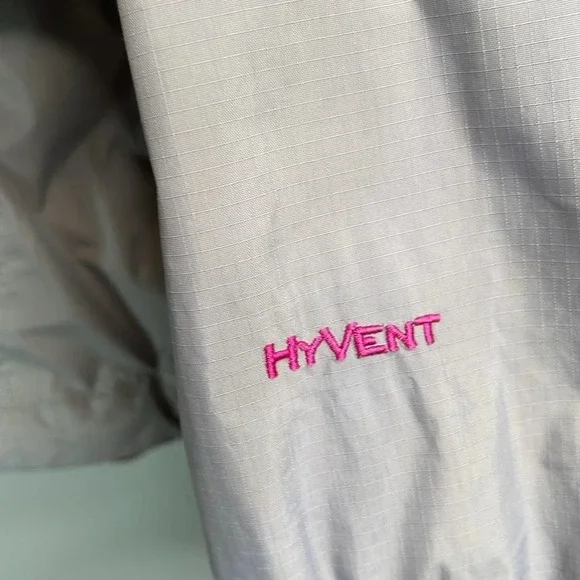 THE NORTH FACE HyVent Grey Pink Waterproof Nylon Rain Hood Jacket Gorpcore S - Picture 8 of 16